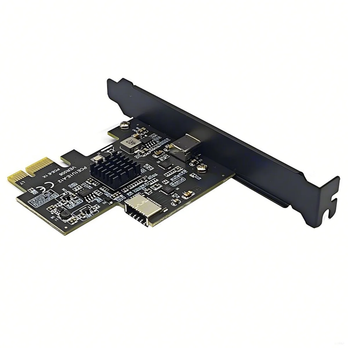 Carte PCI-E 1X vers Type-E + Type-C 6 000 USB3.2 SEN2 10Gbps ASM3142 Puce PCI-E vers Adaptateur USB-C pour Ordinateur de Bureau