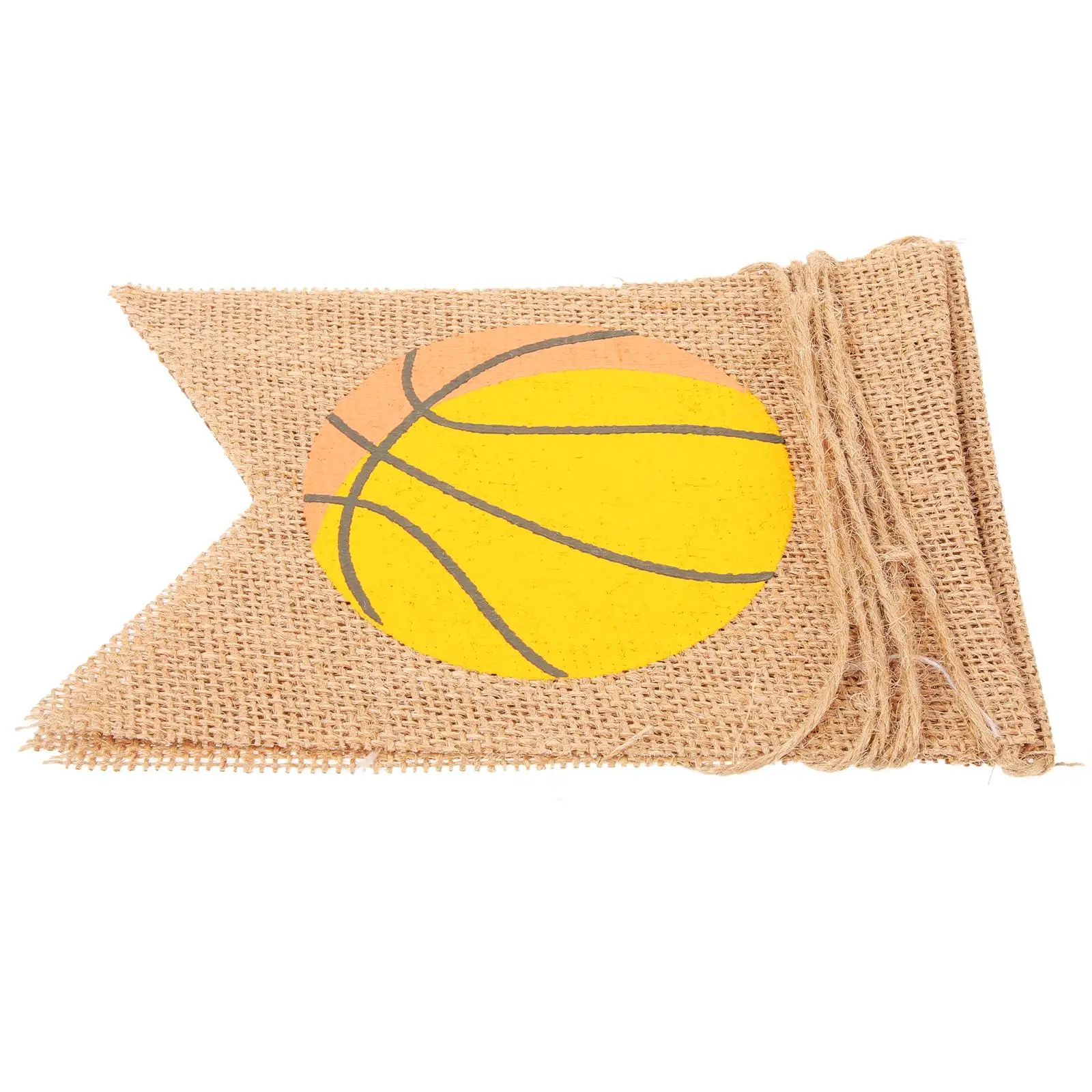

Fishtail Flag Party Decoration Kids Linen Home Banner Rich Color Clear Pattern Basketball Theme Atmosphere Baby First Birthday