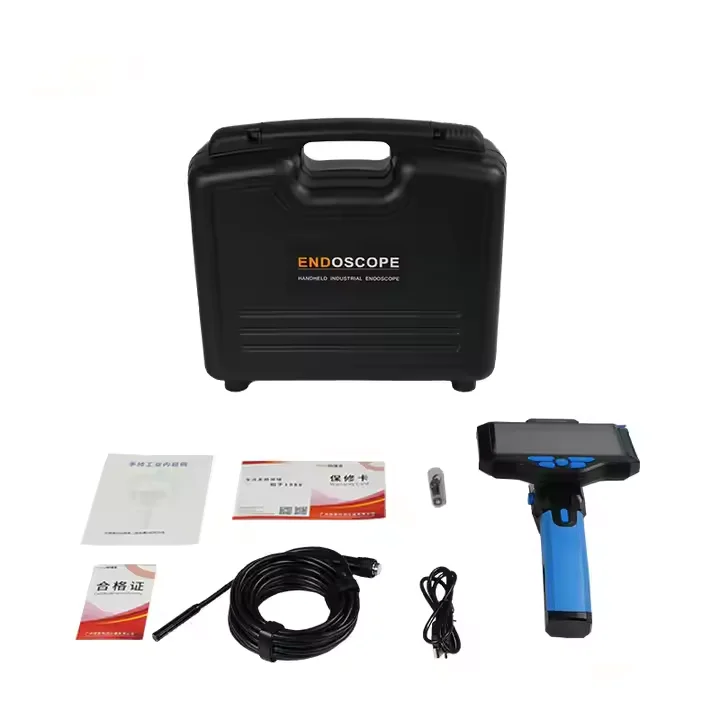 daBRK-M4T28 High Definition Three-Camera Industrial Endoscope for Automotive Repair & Pipeline Inspection with Large LCD Screen