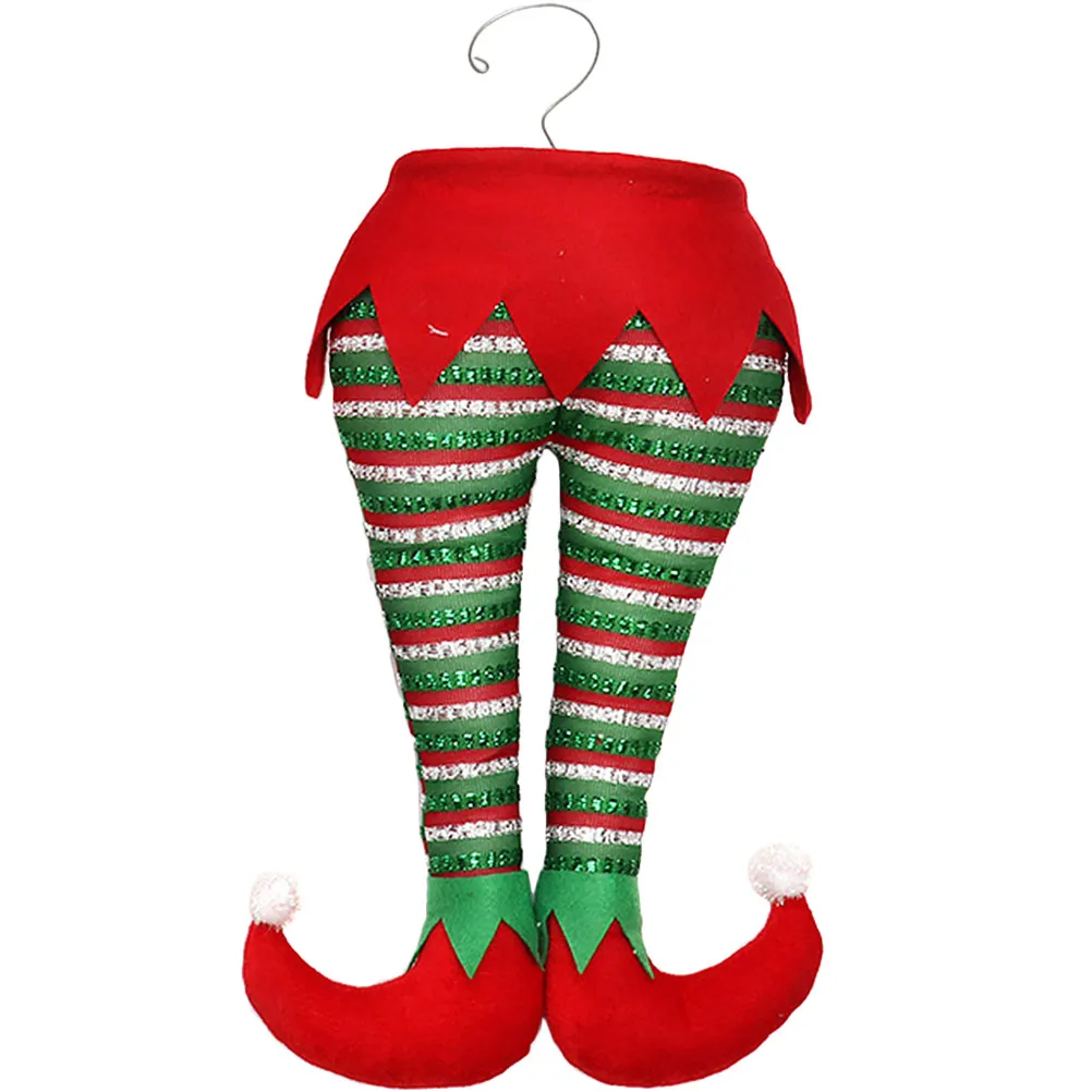 

Christmas Elf Legs Hanging Decorations Festive Holiday Ornament for Tree Mantel Fireplace Wreath Xmas Decor Clearanced