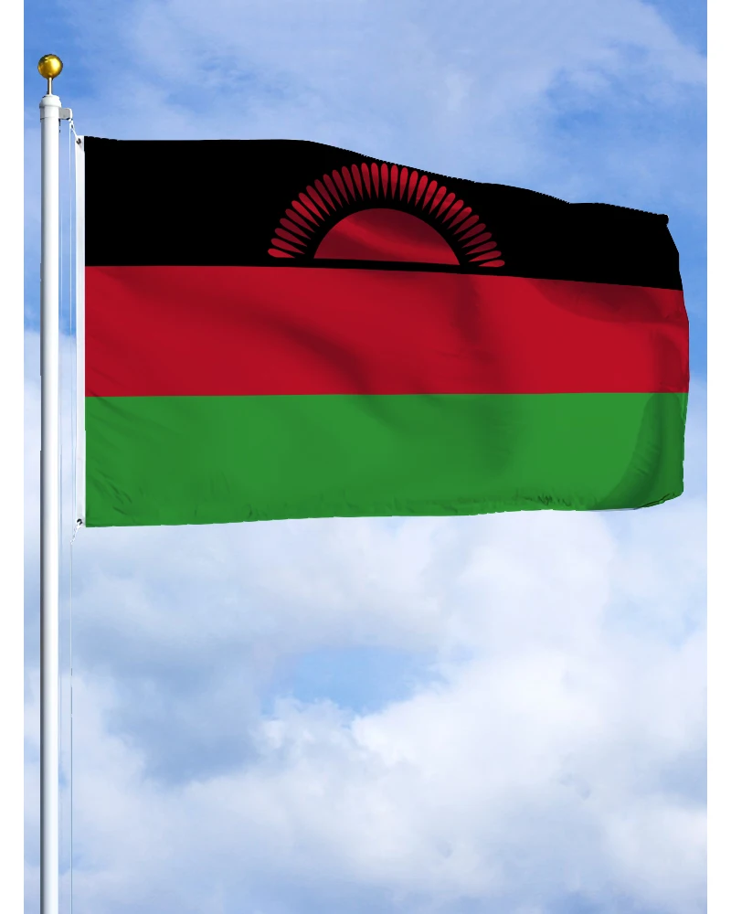 

60×90 90x150 120×180CM Malawi Emblem Flag Polyester Printed Banner Tapestry For Decor
