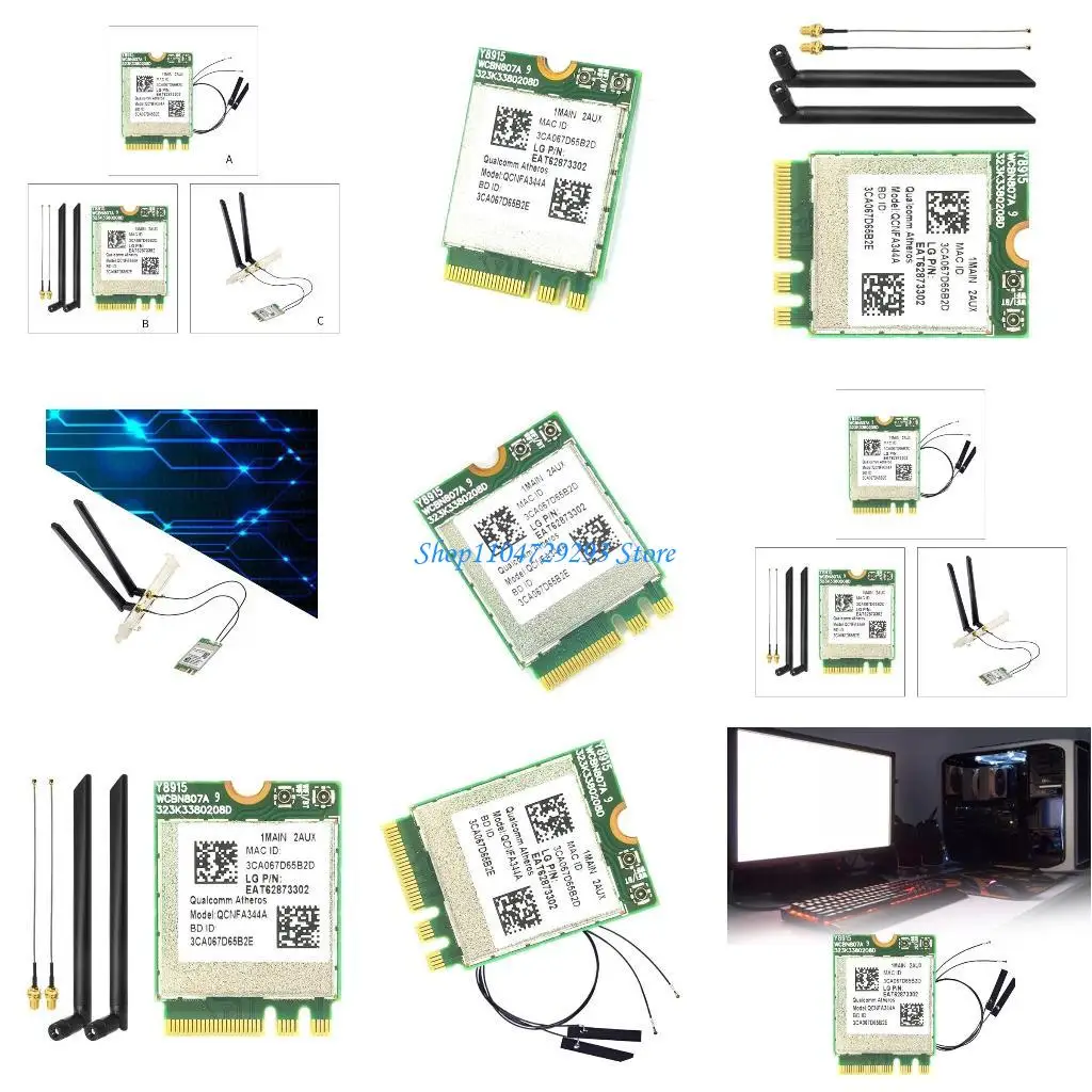 

Y2GD Wireless Adapter Card for NFA344A QCNFA344A 802.11AC 2.4G NGFF WIFI Card