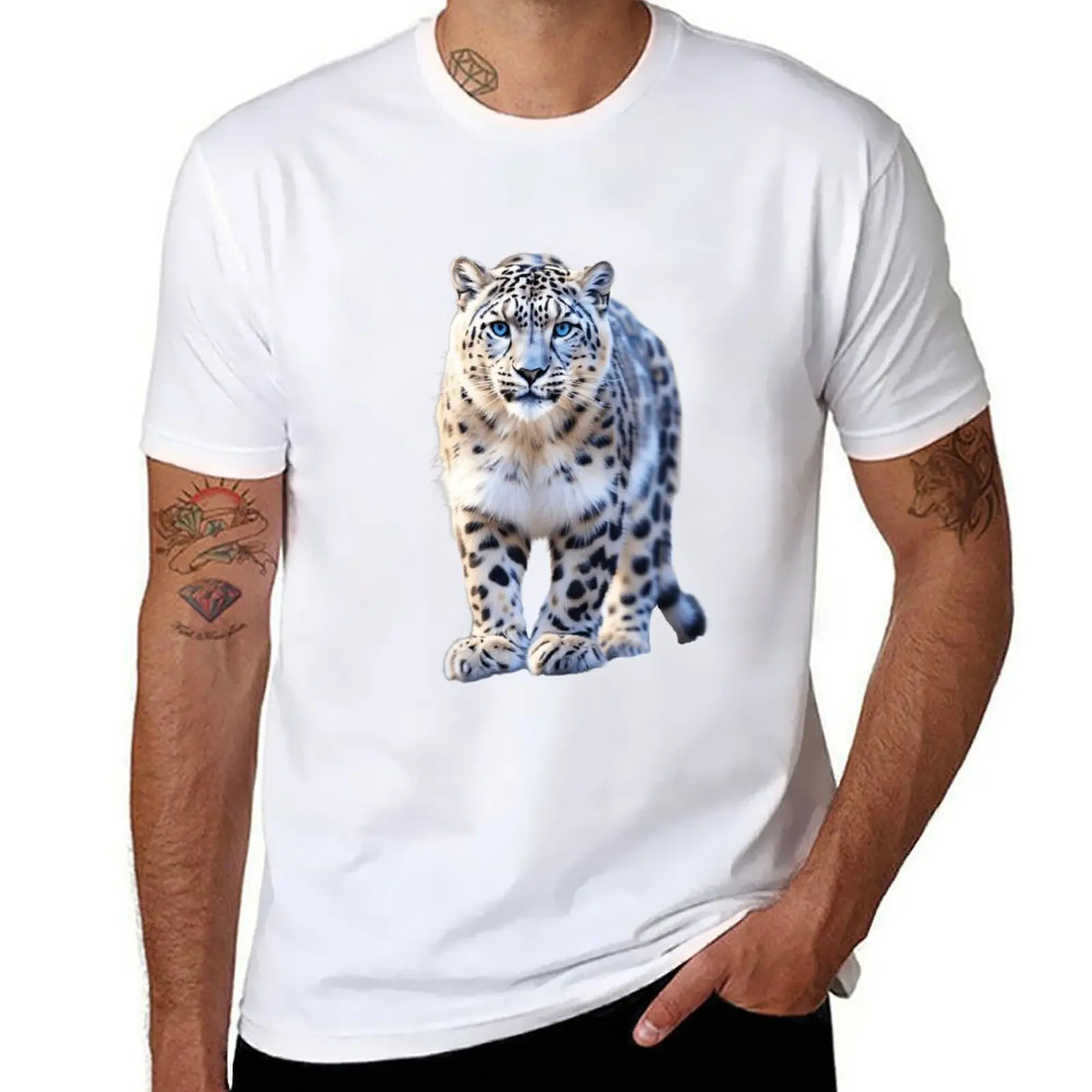 

Snow Leopard T-Shirt t shirts for man graphic tees printed t shirts for man T-Shirt