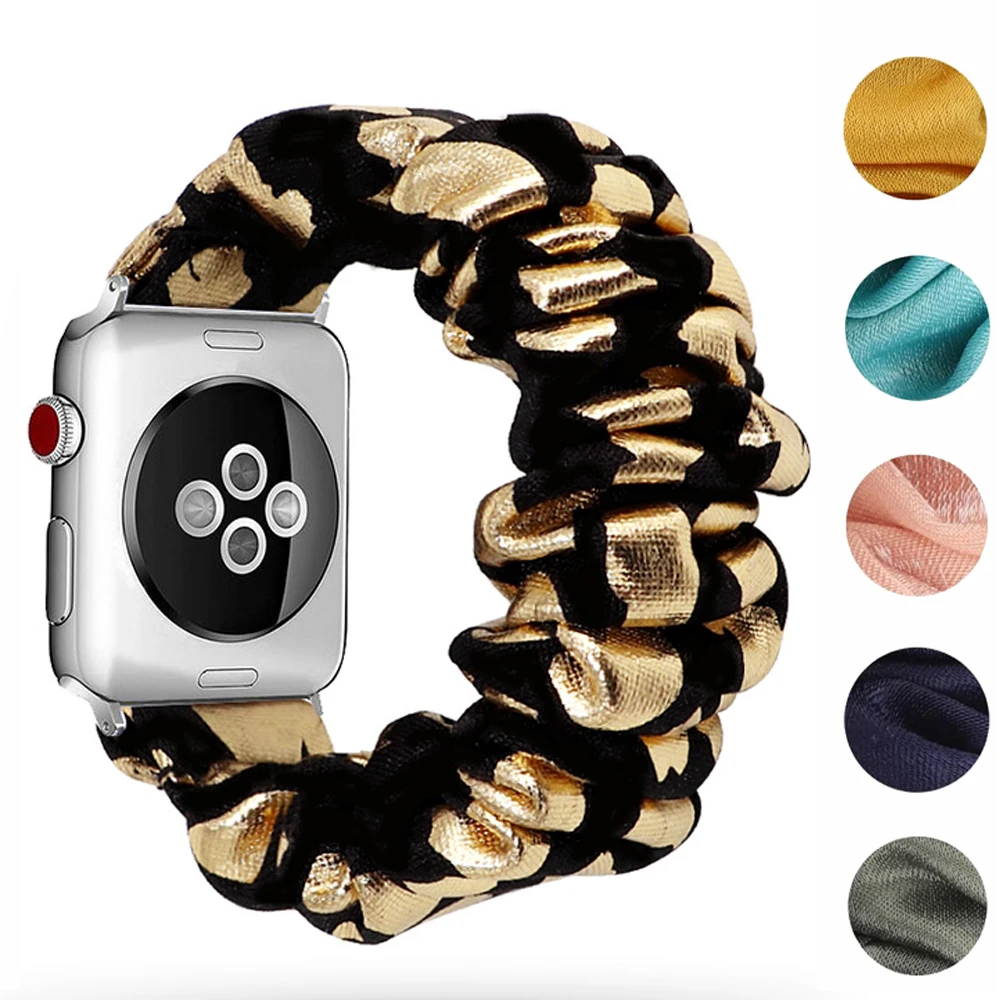 

Scrunchie Elastic strap for apple watch band 44mm 40mm 45mm 41mm 38mm 42mm 49mm bracelet correa iwatch series 6 3 5 SE 7 8 ultra