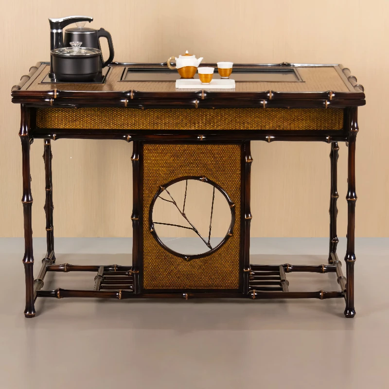 توفر طاولات الطعام الحديثة المصنوعة من الخيزران لتخزين المنزل أو الفنادق لمحلات الشاي الحرفي #4