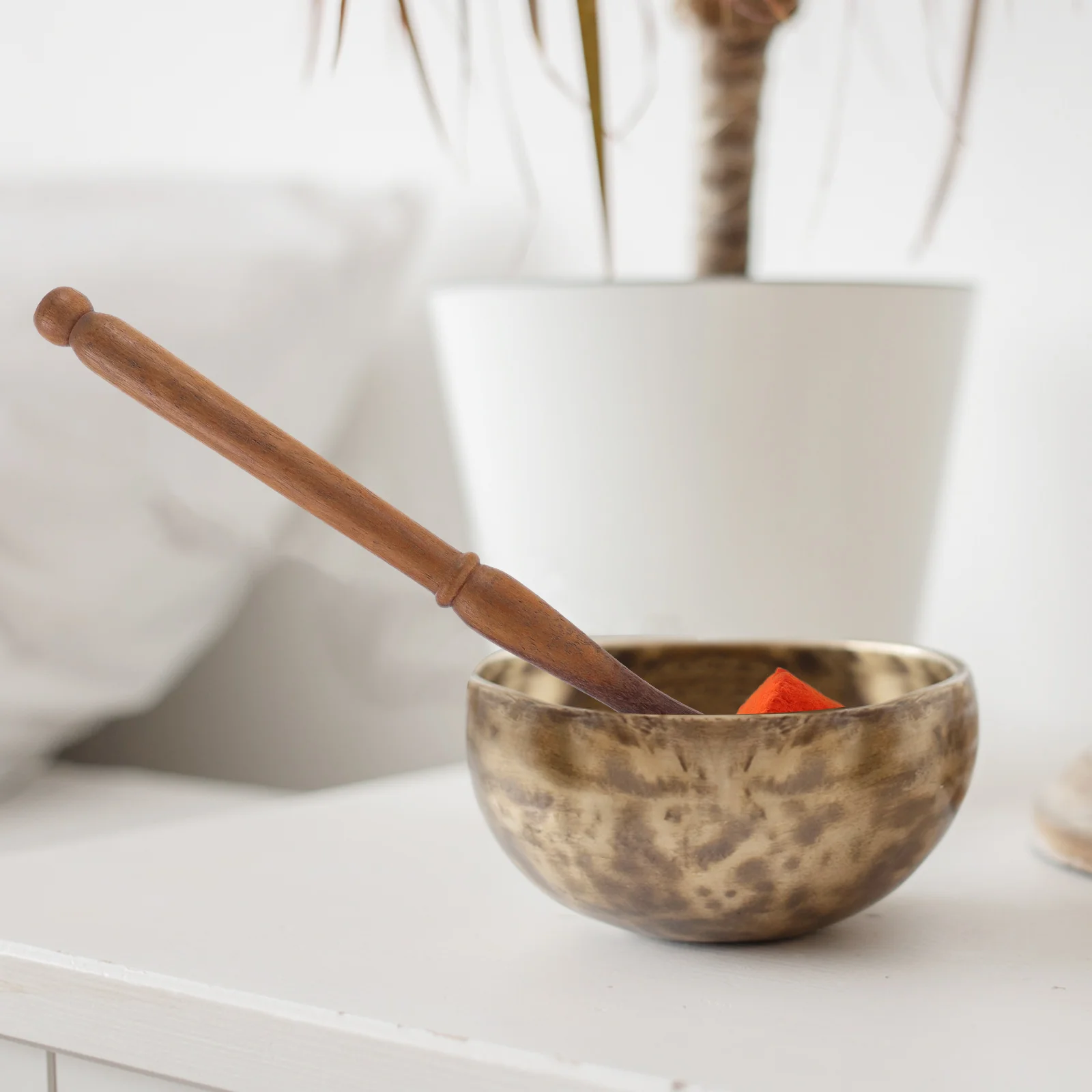 

Yoga Bowl Wooden Stick Singing Rod Mallet Percussion Sound Accessory Mallets Sticks
