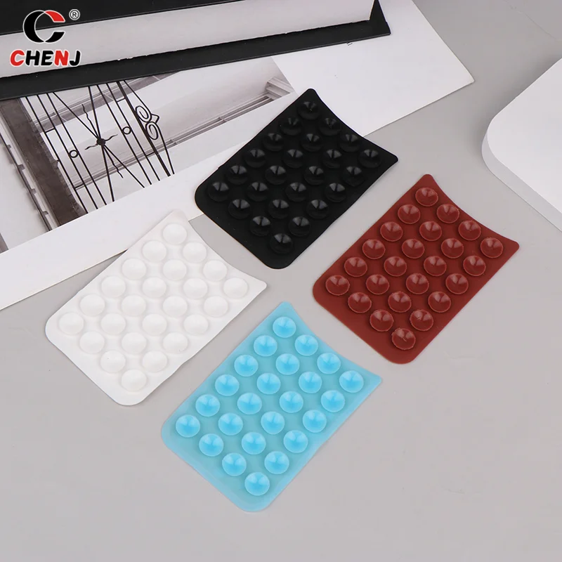 1pcs Silicone Suction Pad For Mobile Phone Fixture Suction Cup Backed Adhesive Silicone Rubber Sucker Pad For Fixed Pad