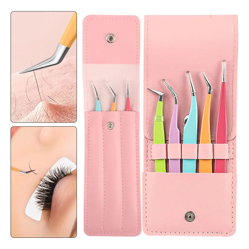 الملقط حافظة جلدية جمع رمش تمديد الملقط حامل تخزين المهنية المحمولة سلامة حقيبة التخزين أدوات ماكياج