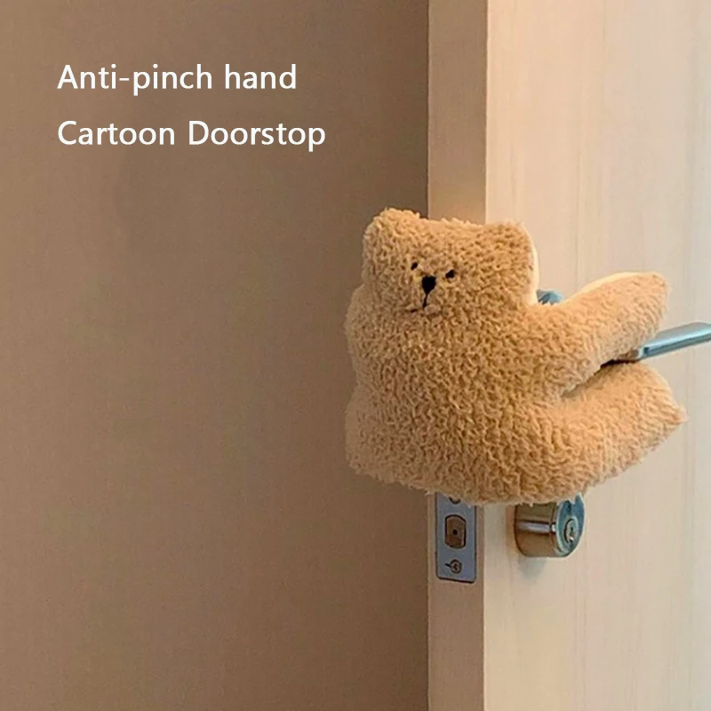

Cute Little Bear Lamb Anti-Pinch Hand Door Stopper Gift- Protector Prevents Slamming, Holiday Present for Christmas/Halloween