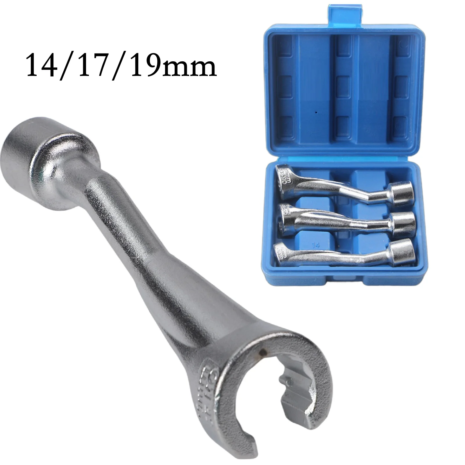 1/2inch Drive Fuel Injector Line Injection Socket 14/17/19mm Open End Wrench Fuel Injection Pipe Socket Wrench For Car Repair