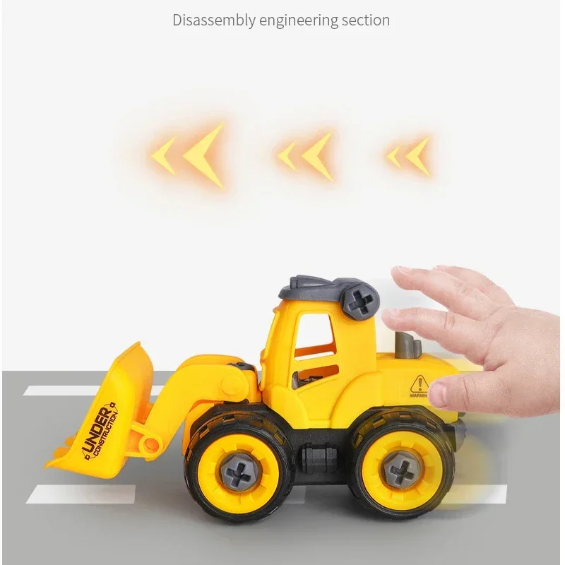 DIY Children's Assembly Engineering Vehicle Detachable Excavator Screw Parent-child Interactive Educational gift Toy Set for Boy