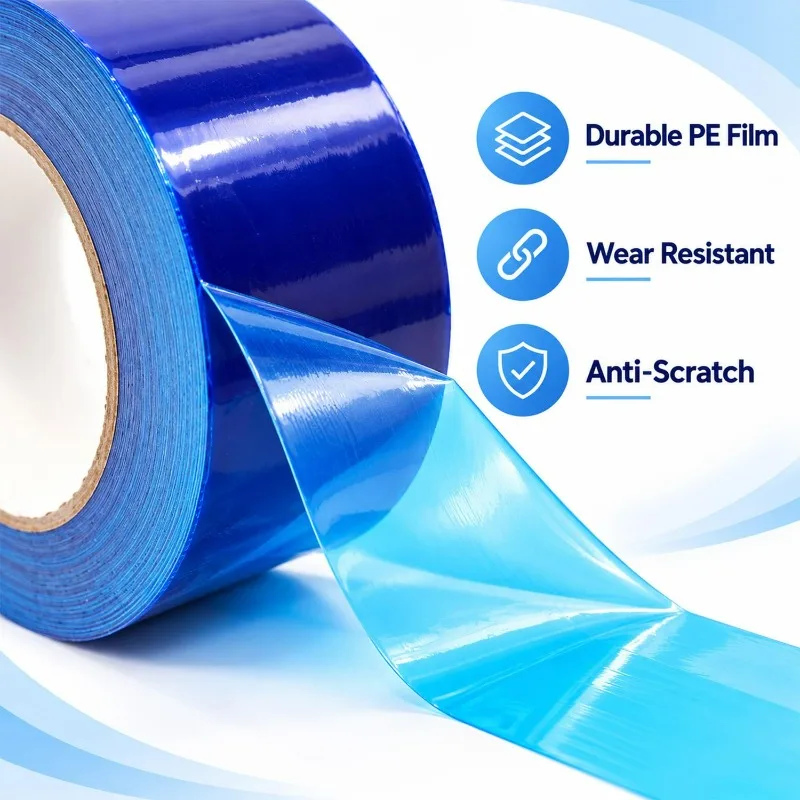 Wheel Rim Protection Tape Tire Changing Guard Film 5cmx100m PE Anti Scratch No Residue Alloy Surface Edge Wrap Car Garage Tool
