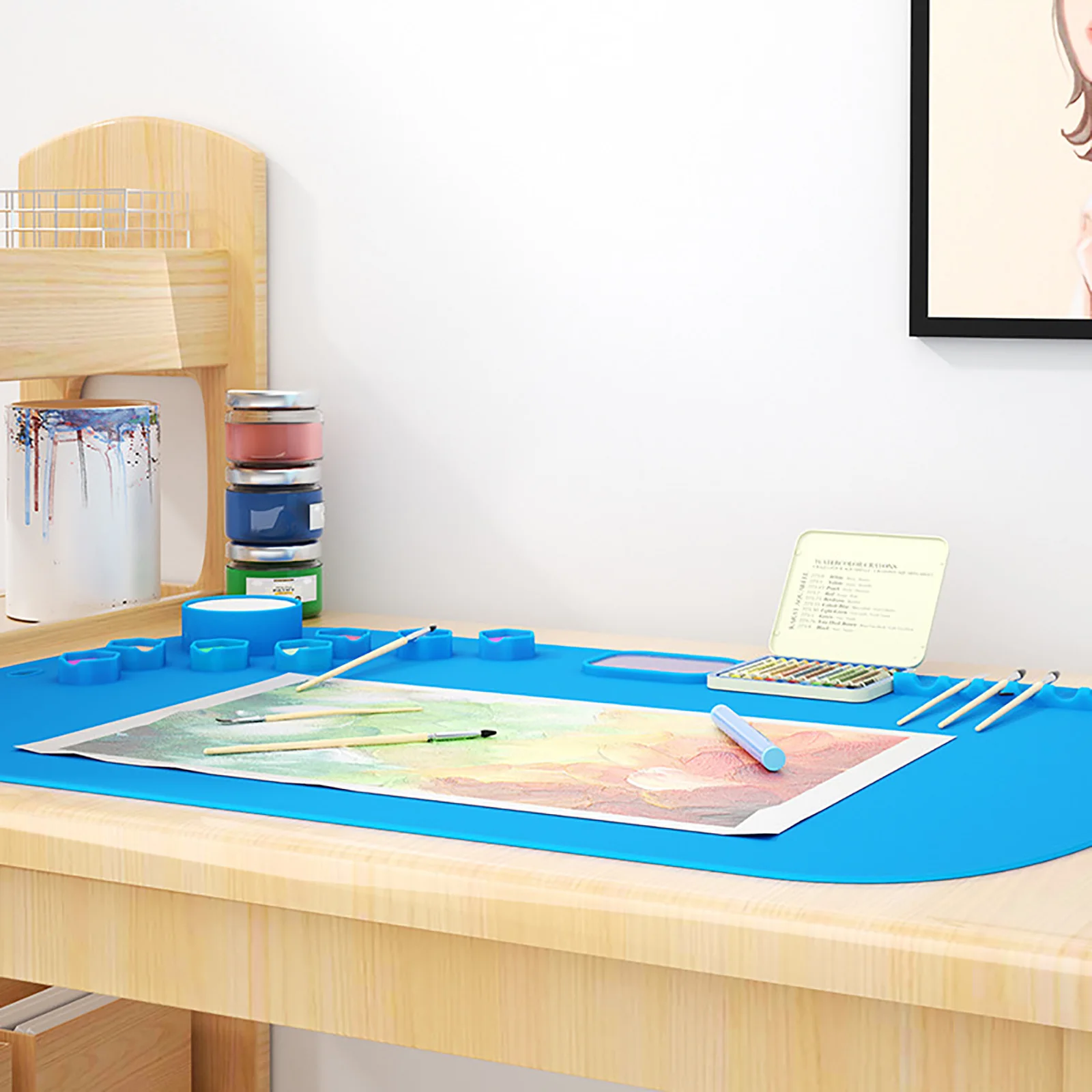 Grande planche à dessin en silicone pour enfants, graffiti, polymères irrigation avec standardisation, porte-stylo pour la peinture, l'art, les créations de bricolage