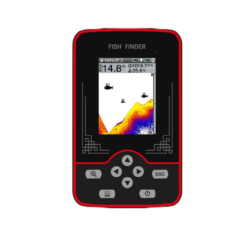 

Water Depth Monitor Sonar Depth Detector Real-time Sonar Scanning Fish Finder With Color Screen 105 Degree Sonar Angle