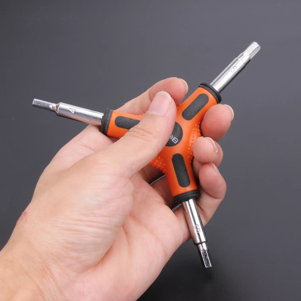 Chave sextavada de bicicleta, 4/5/6mm, formato y, chave sextavada de 3 vias, multifuncional, mtb, ferramenta de reparo de bicicleta de estrada