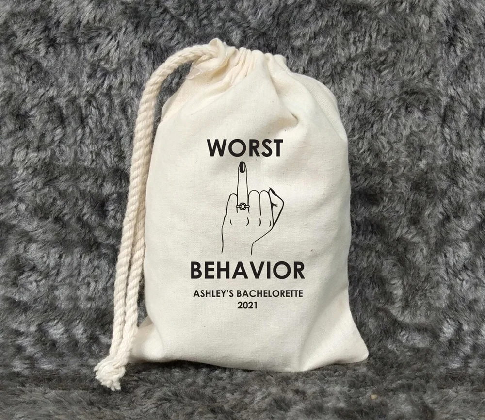 25PCS Worst Behavior Bags-Bachelorette Party Favors-Bachelorette Party Bag - Bridal Party Hangover Kit-Bride Squad - Bachelorett