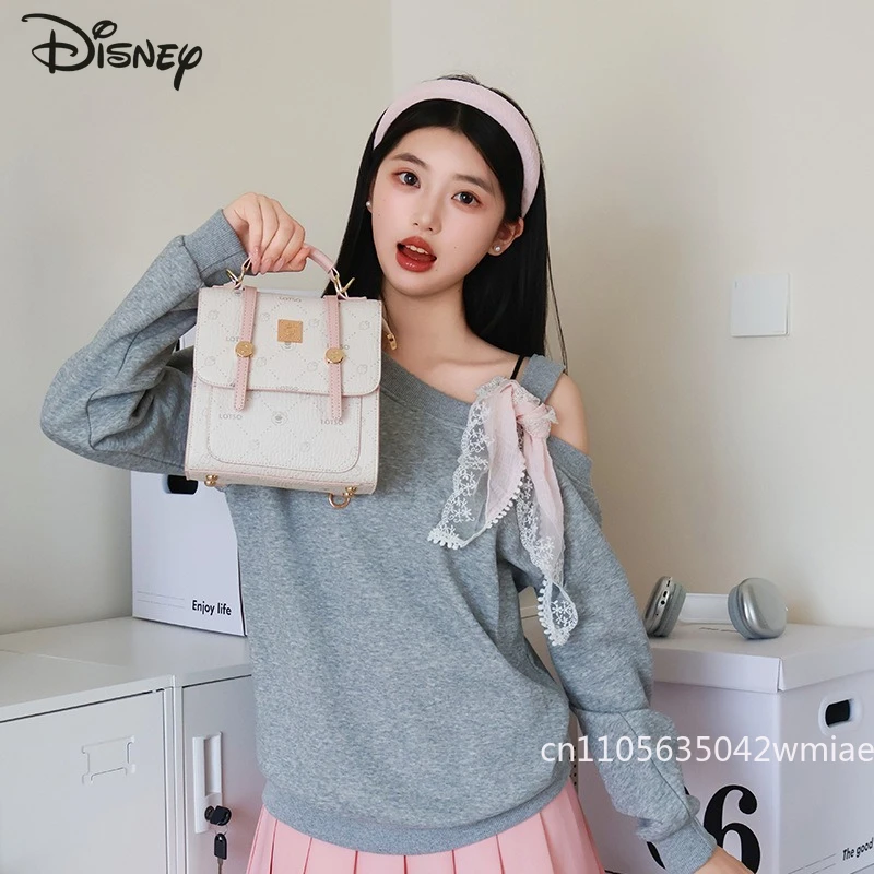 Disney Winnie The Poodle Neuer Damen-Rucksack, modischer, hochwertiger Rucksack im College-Stil, einfarbig, vielseitiger Mädchen-Rucksack