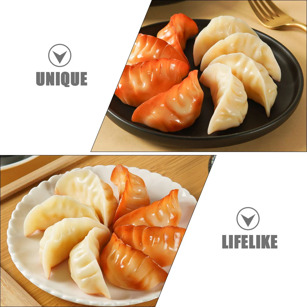 4 Pcs Simulation Dumpling Model Kitchen Food Decor Cake Decorative Pvc Artificial Decors