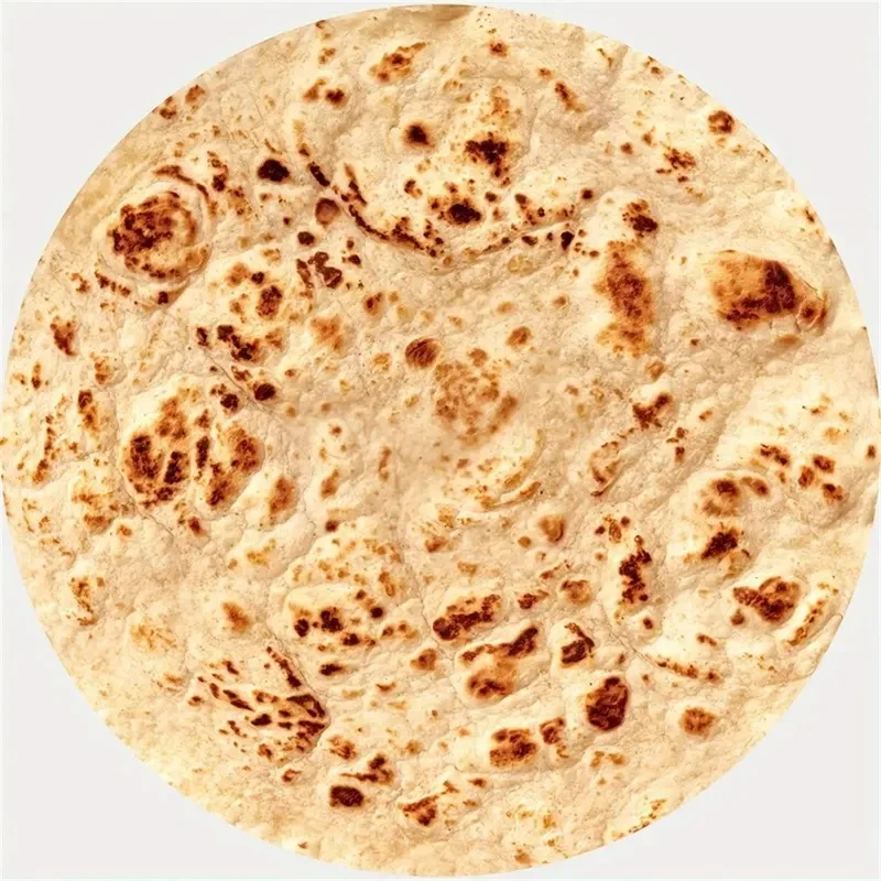 Large Mexican Tortilla Blanket Funny Pizza Blanket Flannel Throw Blanket Warm Nap Blanket Air Conditioning Cover For Adults Kids