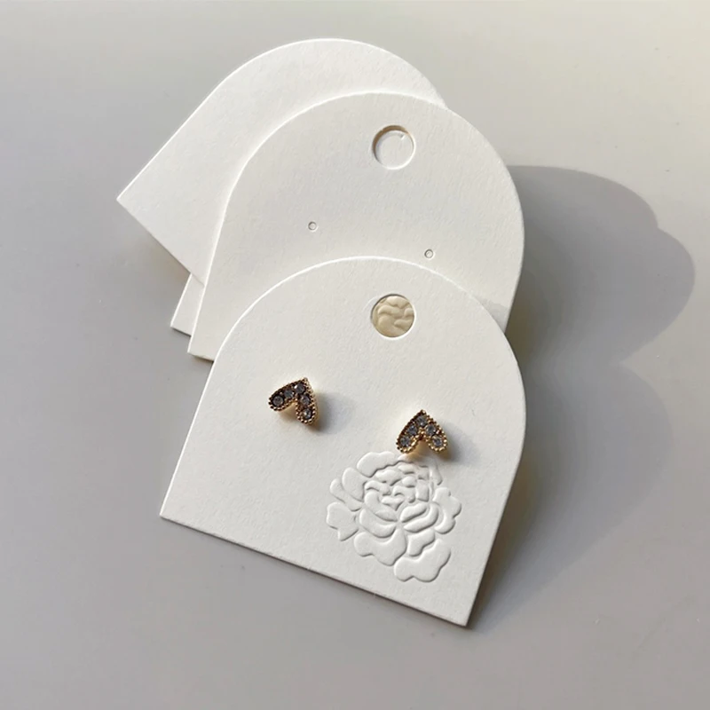 귀걸이 디스플레이 카드 맞춤형 네일 아트 카드 목걸이 카드 DIY 쥬얼리 홀더 금박 로고가 있는 엠보싱 라벨 포장