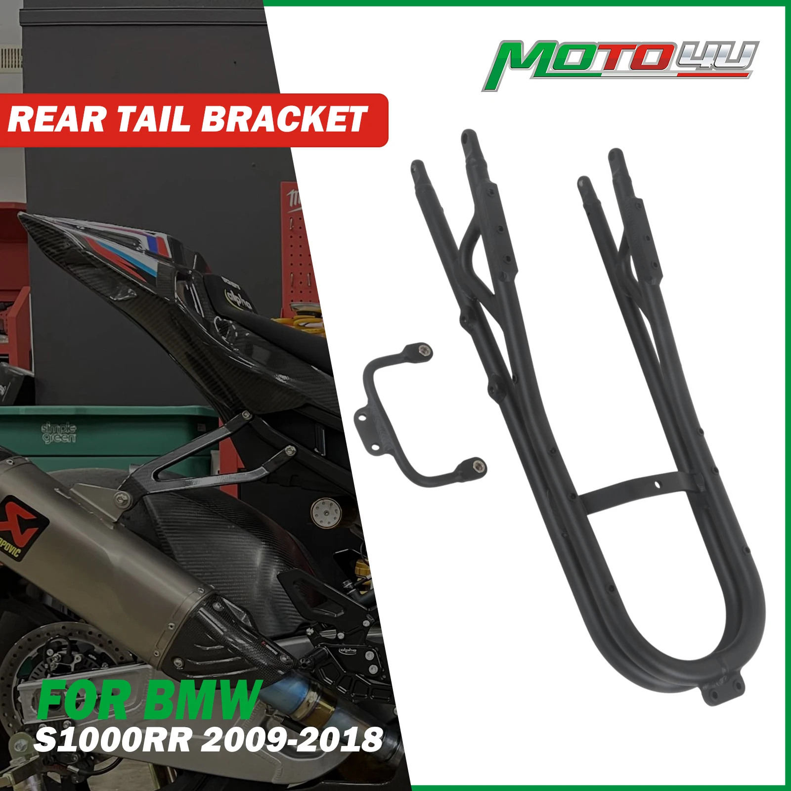 For BMW S1000RR 2009-2018 2014 2015 Aluminum Rear Sub Frame Rear Fairing Stay Bracket Racing Subframe Lightweight Replacement