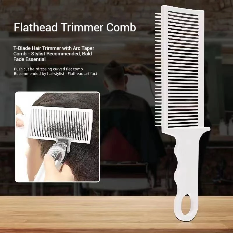 4-Piece Set of Essential Barber Combs for Flat Tops, Suitable for Salon Styling and Gradient Color. Barber Gradient Hair Cutting Comb, Hair Cutting Tool, Trimming Flat Top Comb, Positioning Styling Comb, Convenient for Hair Cutting