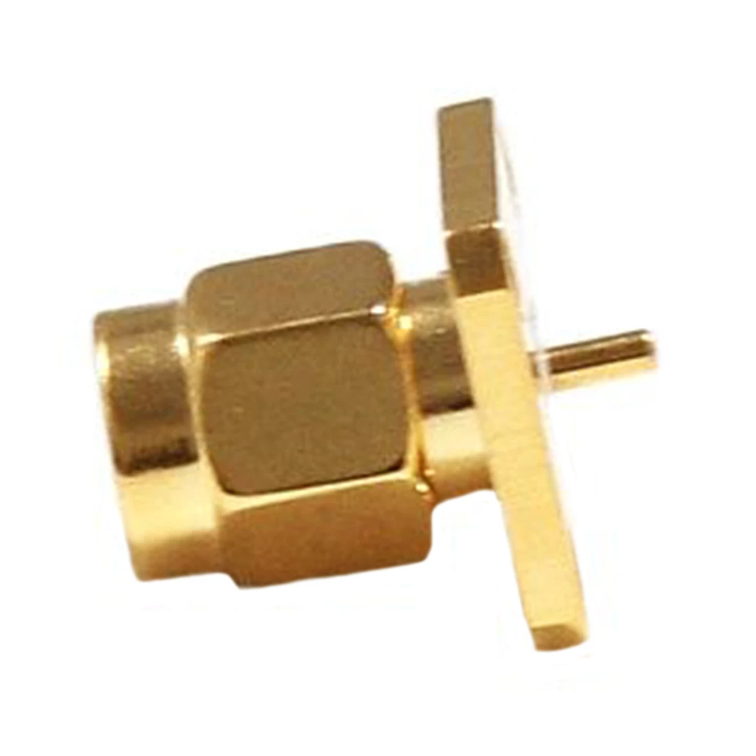 1pc  SMA Male Plug 4-hole Panel Mount RF Coax Connector With Solder Post Goldplated NEW Flange Wholesale Price Wire Terminal