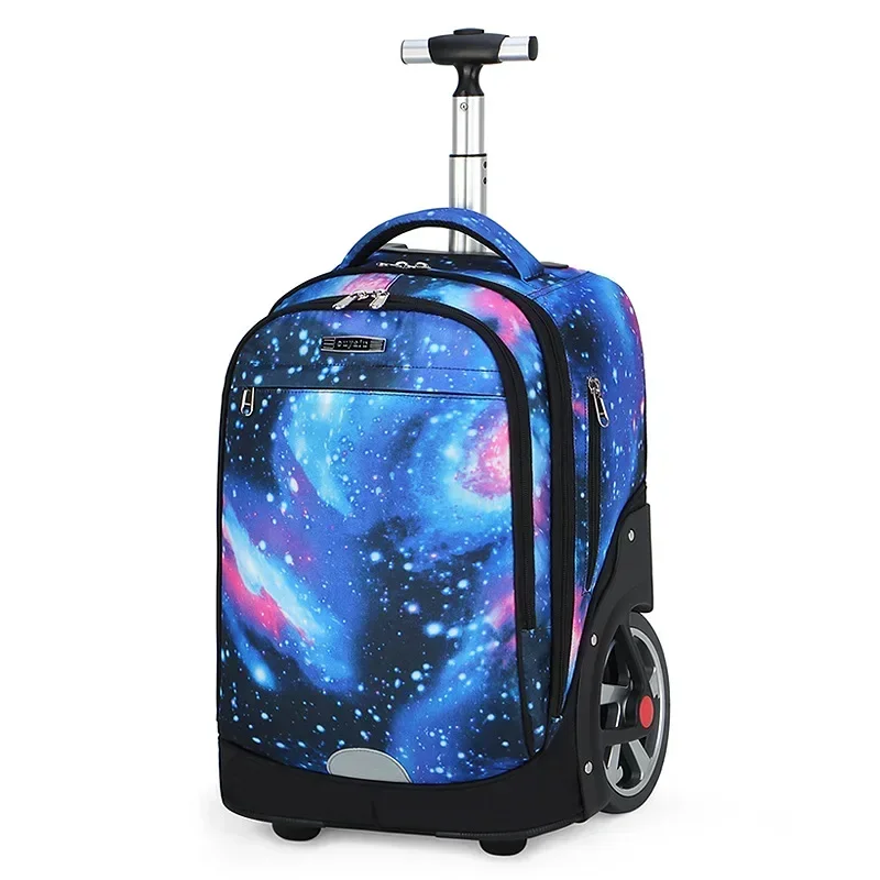 Girl School Trolley Backpacks Bags for Teenagers Large Wheels Travel Wheeled Backpack Bag on Wheels Boy School Rolling Backpack