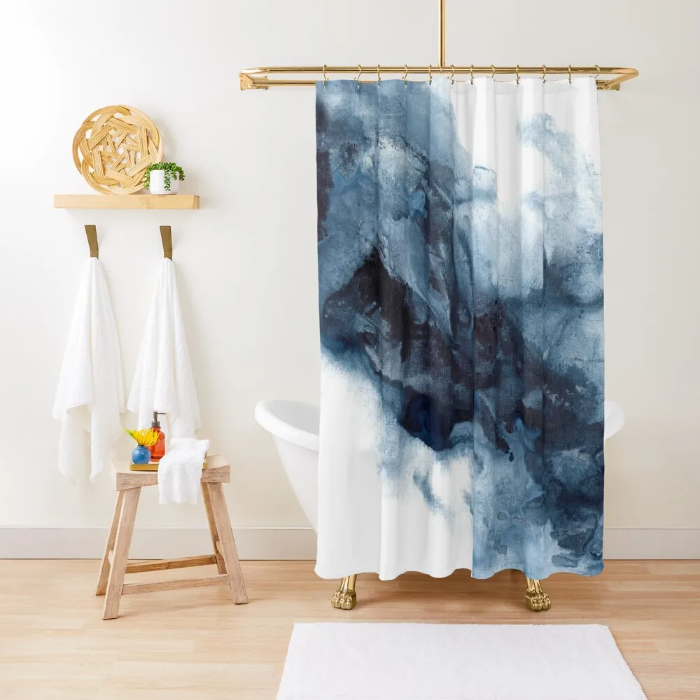 

Indigo Depths No. 1 Shower Curtain Bathroom And Shower Cover Waterproof Bath And Anti-Mold Modern Accessory Bathrooms Curtain