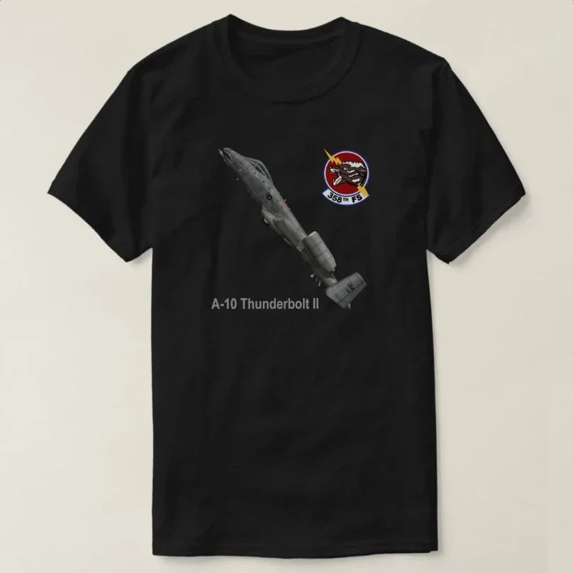 

358th Fighter Squadron A-10 Thunderbolt II "warthog" T-Shirt 100% Cotton O-Neck Short Sleeve Casual Mens T-shirt Size S-3XL