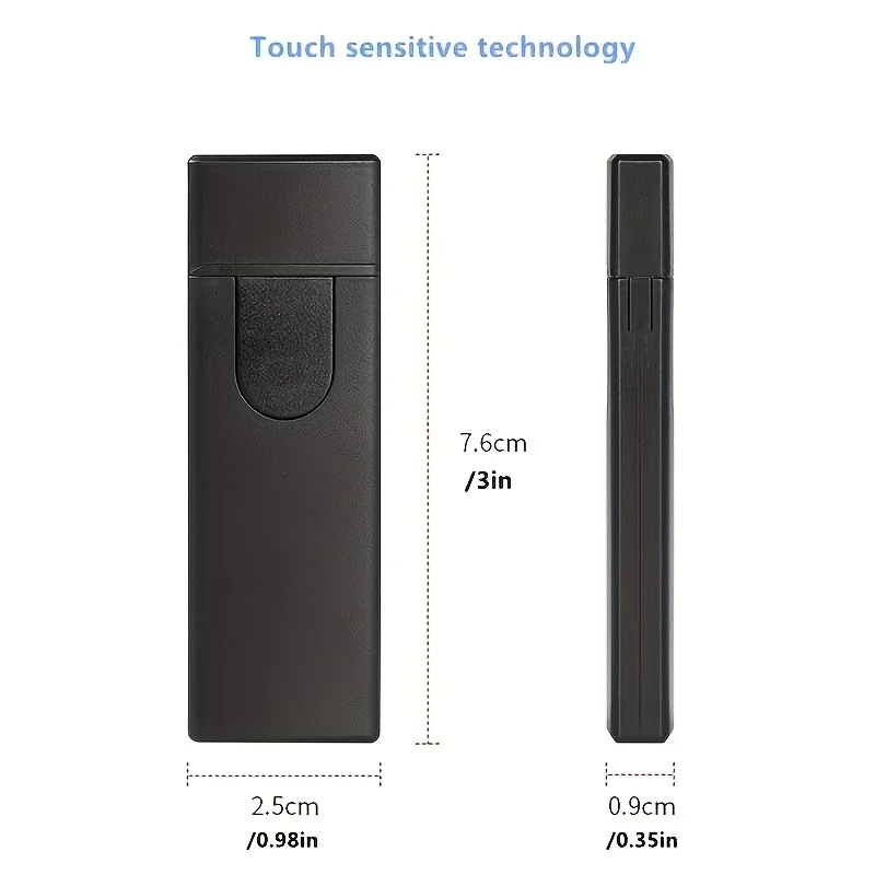 ولاعة بمستشعر لمس شحن USB مقاومة للرياح، محمولة، بلاستيك ABS متين - مثالية للتخييم وهدايا العطلات #2