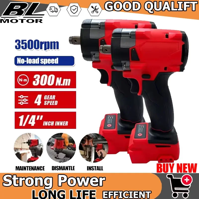 

Бесщеточный аккумуляторный ударный гайковерт 1/2 дюйма для ремонта автомобилей и грузовиков, шуруповерт, ударная дрель, перезаряжаемый, для аккумулятора Milwaukee 18V