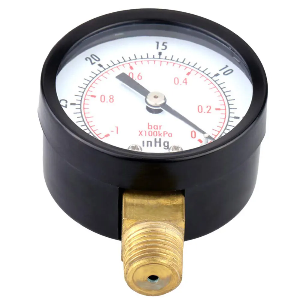 Vacuum Manometer Mini Dial Dual Scale Dial Gauge 1/4\