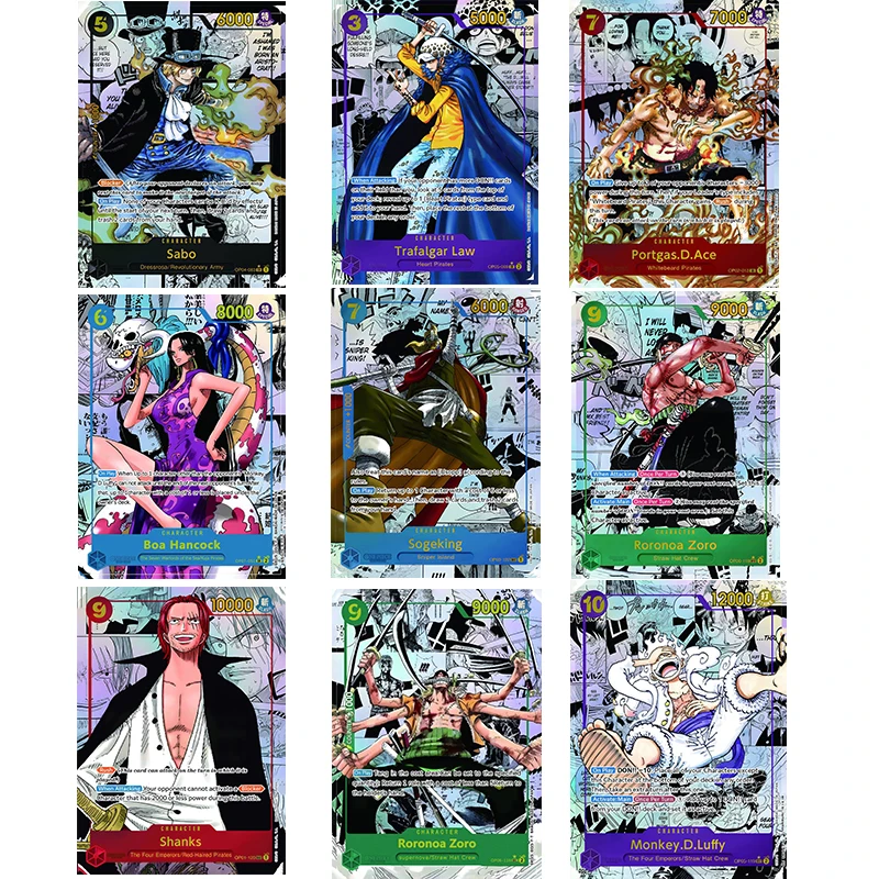 Anime One Piece Chopper Kid Luffy Sabo Hancock Sogeking Zoro English Version Diy Collectible Card Board Game Toy Birthday Gift