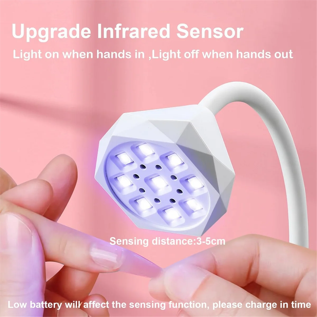 A72P الأشعة فوق البنفسجية LED مسمار مصباح اللاسلكي علاج سريع، قابلة للشحن معقوفة فلاش علاج الأشعة فوق البنفسجية هلام X ضوء للأظافر هلام البولندية