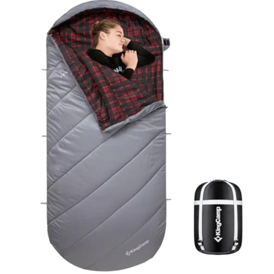 

Sleeping Bag for Adults Cold Weather and Warm Extra Wide Big and Tall XL Portable Waterproof Flannel Sleeping Bags Essentials G