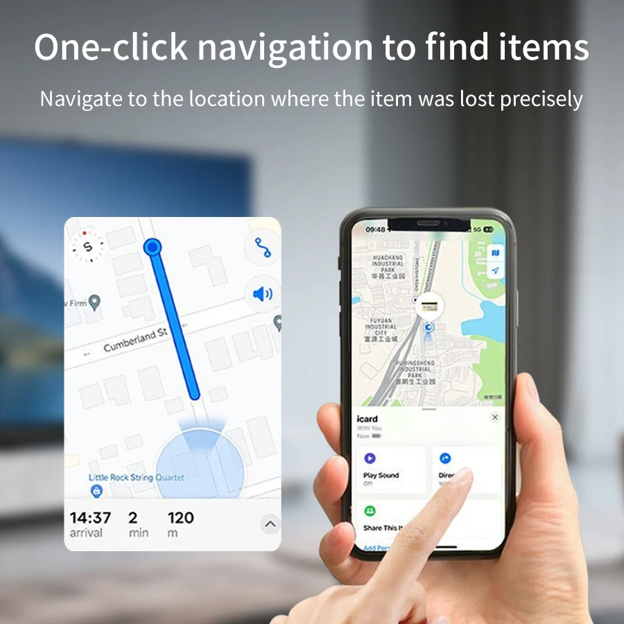 جهاز تعقب ذكي بنظام تحديد المواقع مزود بتقنية البلوتوث يعمل مع نظام IOS وAndroid Find My App لمكافحة فقدان جهاز تذكير محدد موقع مفتاح السيارة كلب أليف قطة أطفال مكتشف