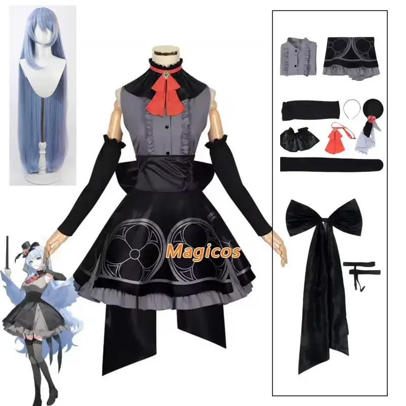 FC6Game Blue Archive Aomori Mine Costume Cosplay Parrucca Principessa Lolita Abito Uniforme Donna Kawaii Natale Festa di compleanno On @ FC