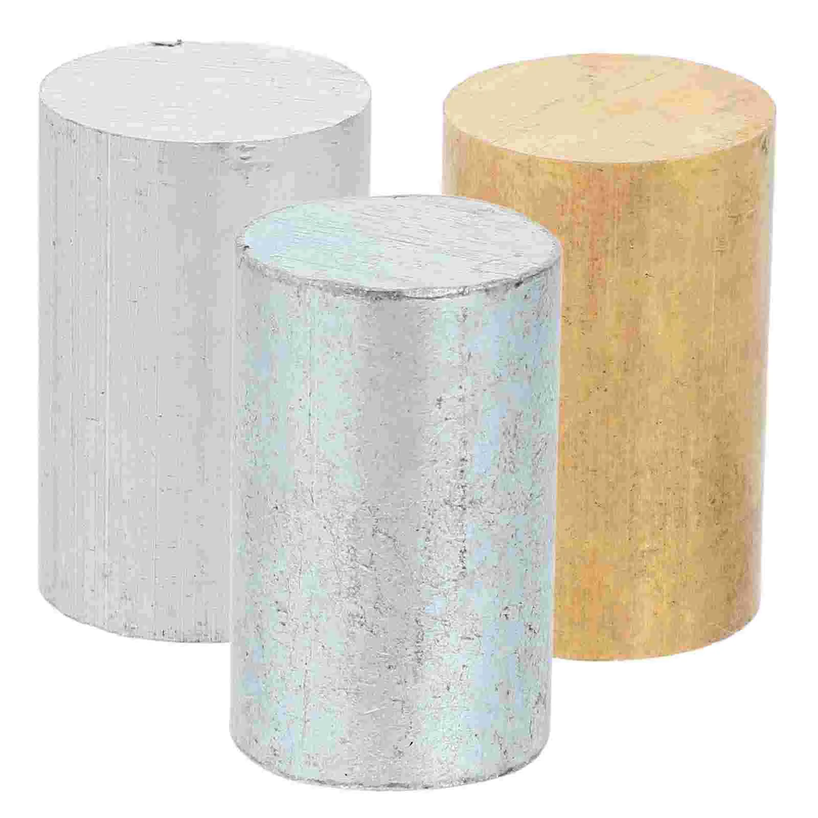

3 Pcs Density Experiment Materials Metal Cylinder Sinking and Floating Blocks Copper Iron Aluminum Plastic