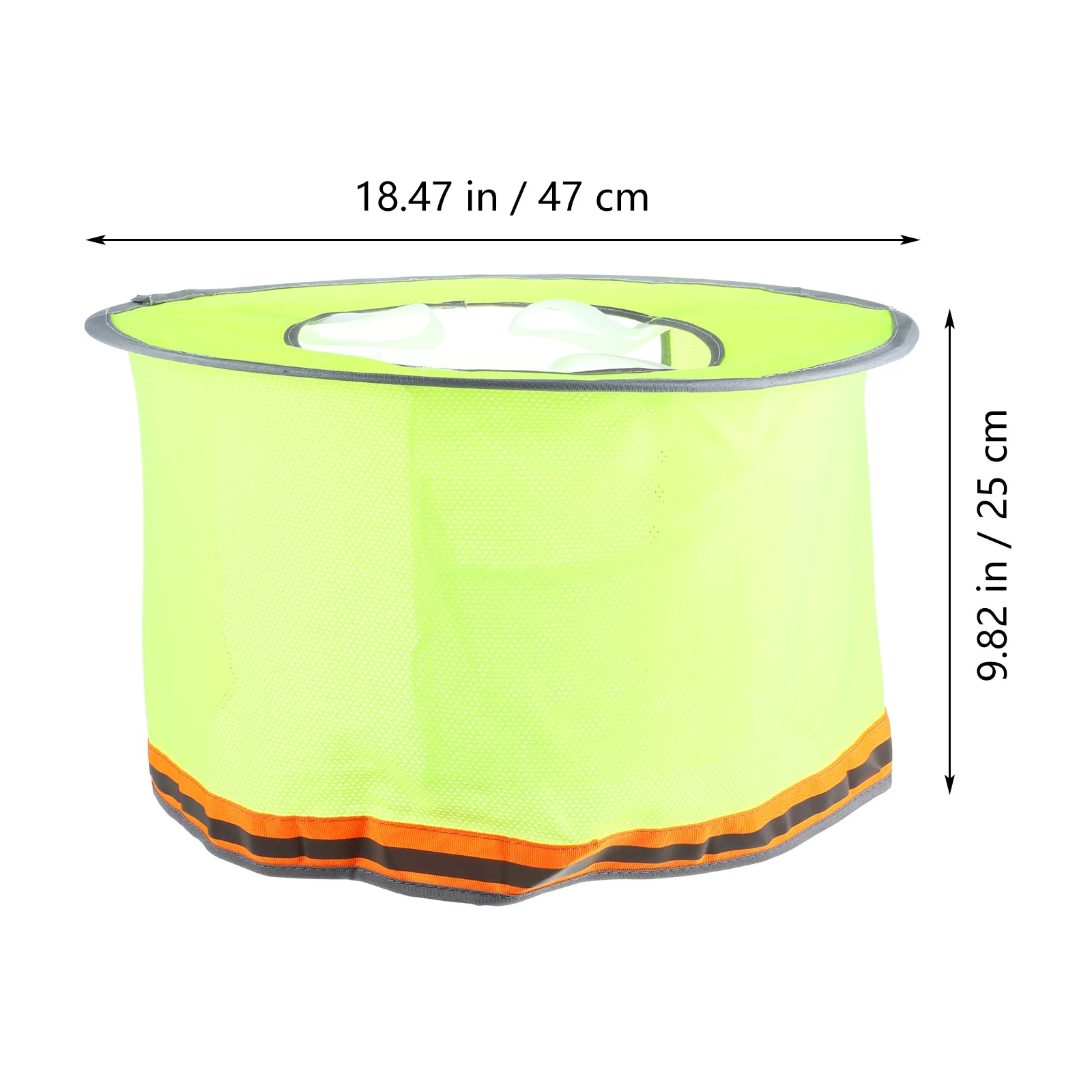 

Fluorescent Yellow Wide Brim Sunscreen Safety Shade Curtain with Neck Protection for Construction Outdoor Work Durability