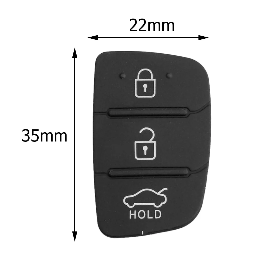 Replacement Car 3 Button Remote Key Fob Case Rubber Pad For Hyundai I10 I20 I30 IX35 for Kia K2 K5 Rio Sportage Flip Key Parts