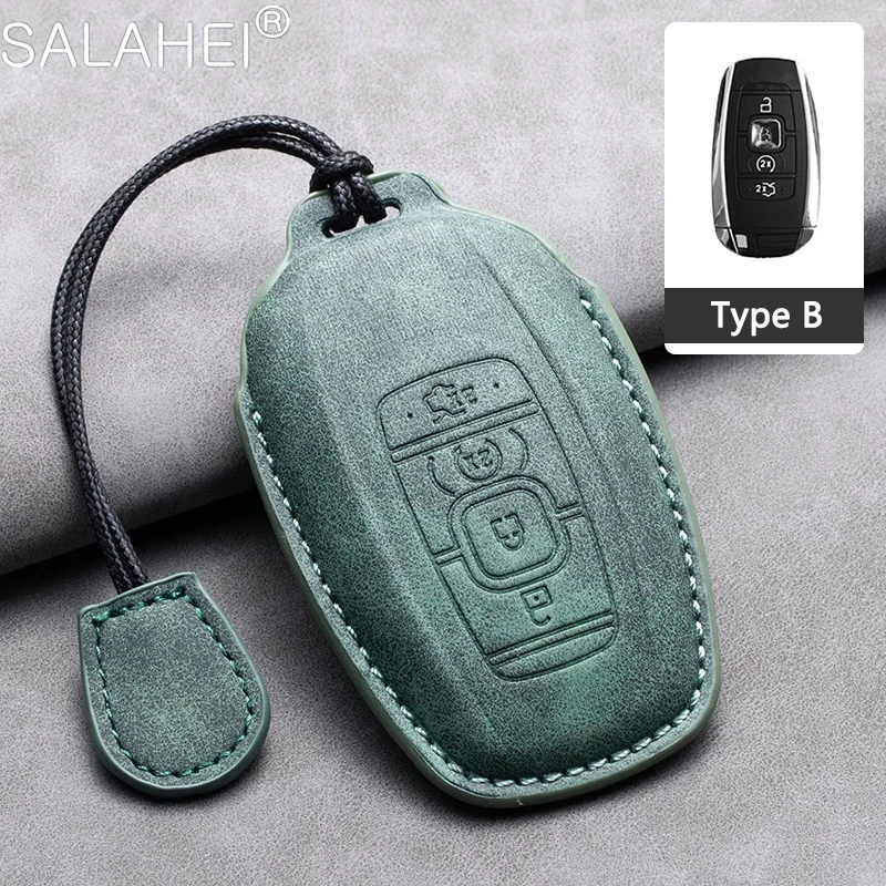 Sheepskin Car Key Cover Case Shell For Lincoln Continental MKC MKZ MKX Navigator Z Nautilus Aviator Corsair 2017 2018 2019 2022