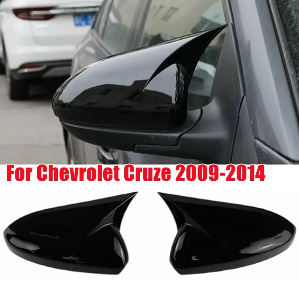 

2X Car Rearview Mirror Cover for Chevrolet Cruze 2009-2014 OX Horn Style Side Wing Rear View Mirror Covers Trim Car Accessories