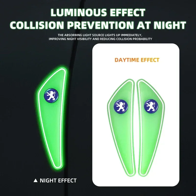 

4pcs/set Car Door Rearview Mirror Edge Guard Protection Strip For PEUGEOT 106 206 306 406 107 207 307 407 301 308 2008 3008