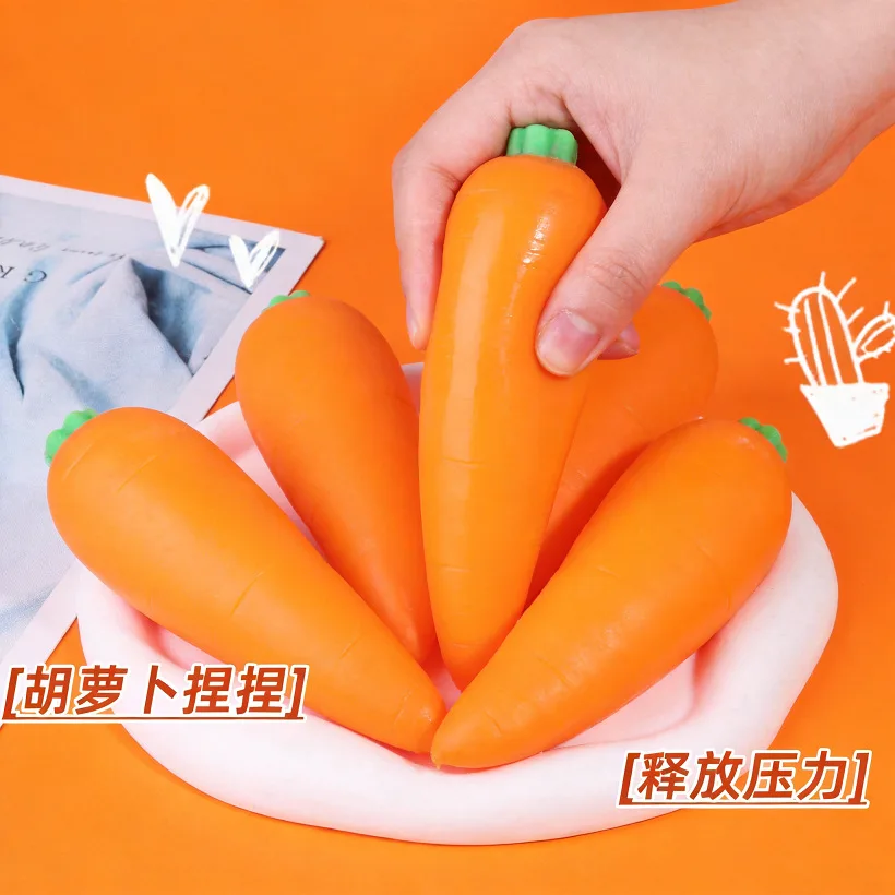 Flour Carrot Stretch Squeeze Toy Weiches Elastisches Stressabbau-Fidget-Drückspielzeug Musikfreisetzungs-Spielzeug Sensorische Entspannung für Erwachsene – Detail 5