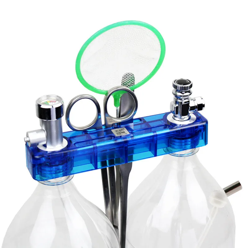 CO2 Generator System Kit with Pressure Guage Safe Vavle Air Flow Adjuster Planted Aquarium CO2 Diffuser