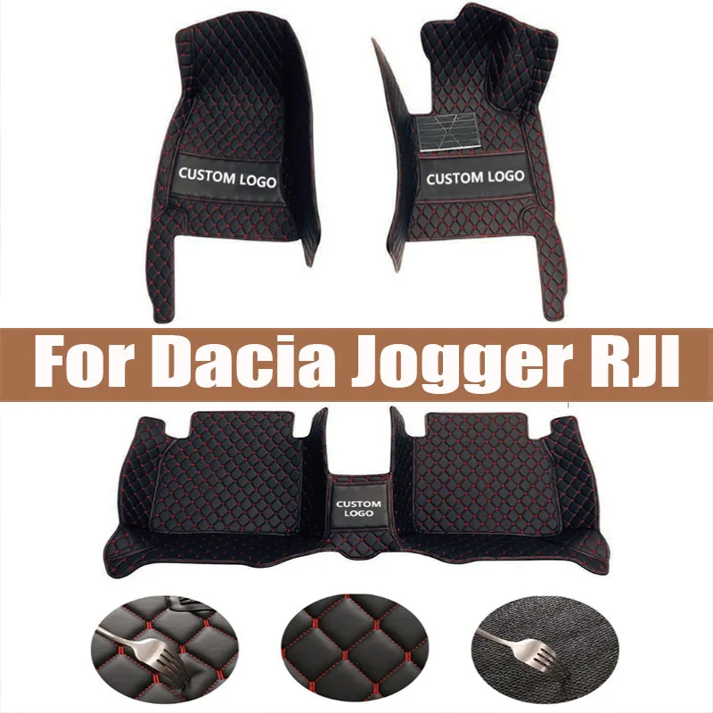 

For Dacia Jogger RJI 2021 2022 2023 Car Floor Mats Leather Mat Covers Floors Tapete De Carro Car Accessories Interior Tapestry