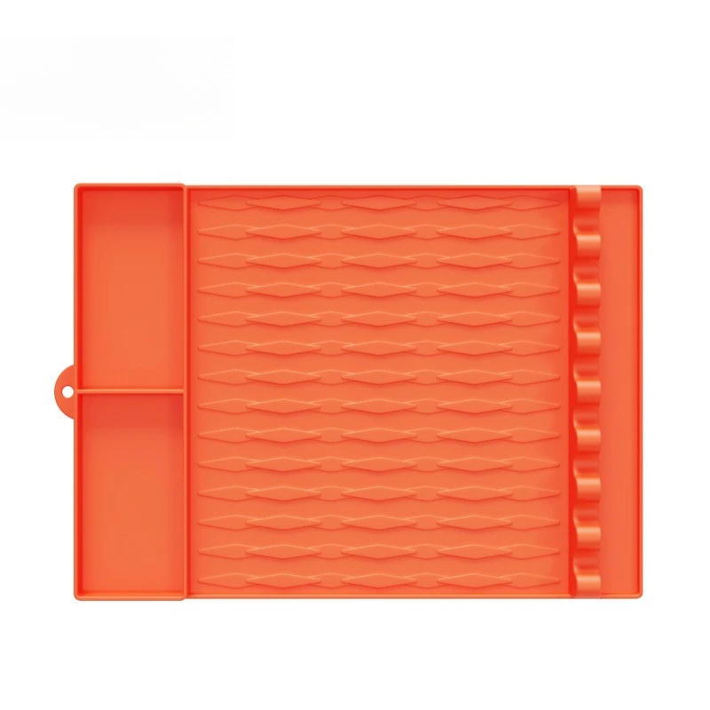 

Grill Tool Mat, Silicone Tray Protective Mat, Drain