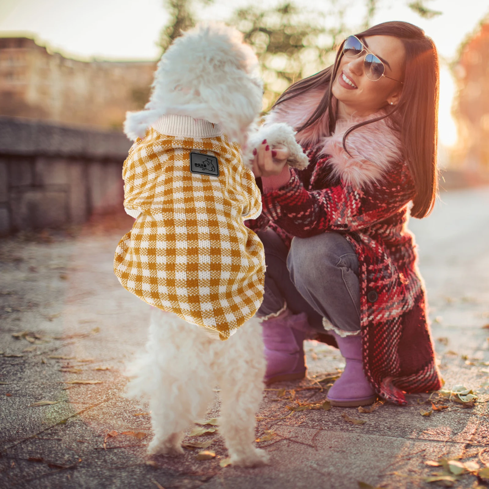 

Dog Warm Sweater Winter Clothing Dress Pet Supplies Outfit Wool Coat Cold Weather Coats Clothes