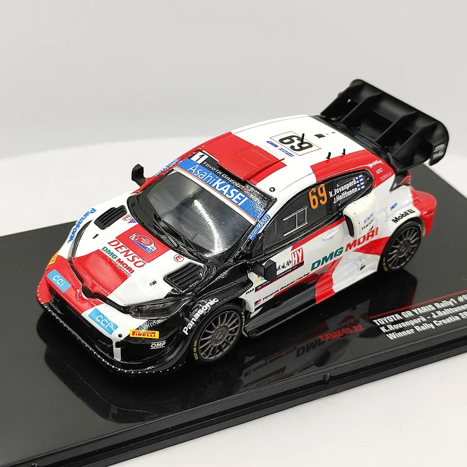 ミニパーツ 1/43スケール トヨタ ヤリス 69 ラリーカー 合金製カーモデル